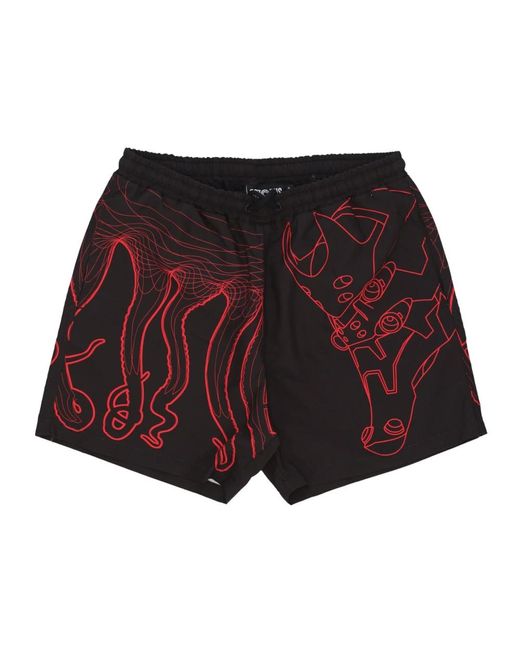 Octopus Red Beachwear for men