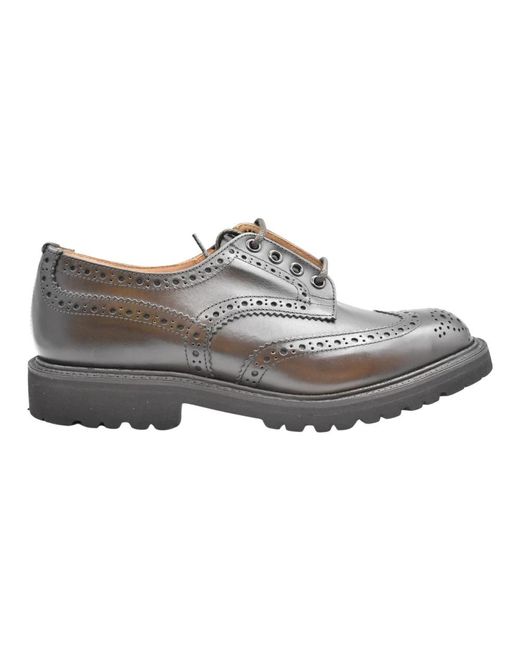 Tricker's Gray Laced Shoes for men