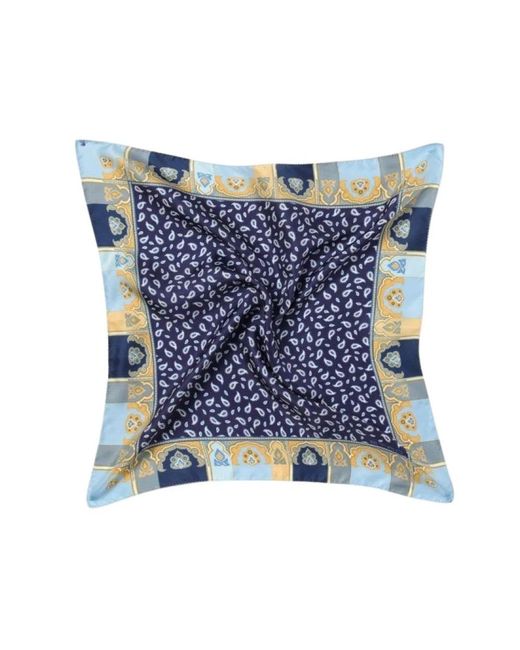 Etro Blue Silky Scarves for men