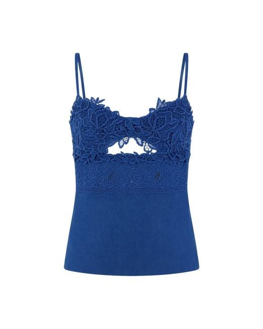 Ermanno Scervino Blue Sleeveless Tops