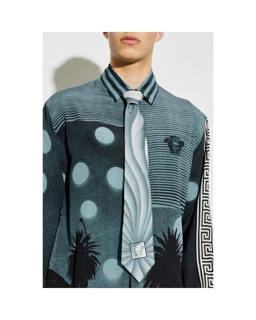 Ties di Versace in Blue da Uomo