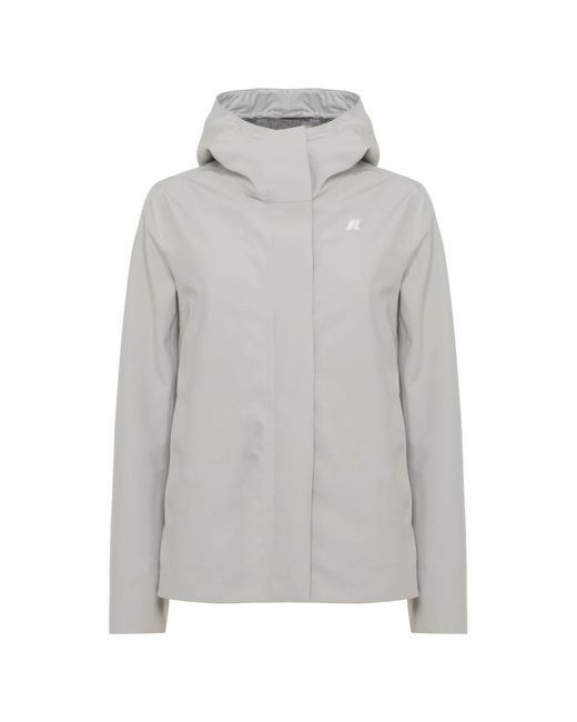 K-Way Hooded Jacket in het Gray