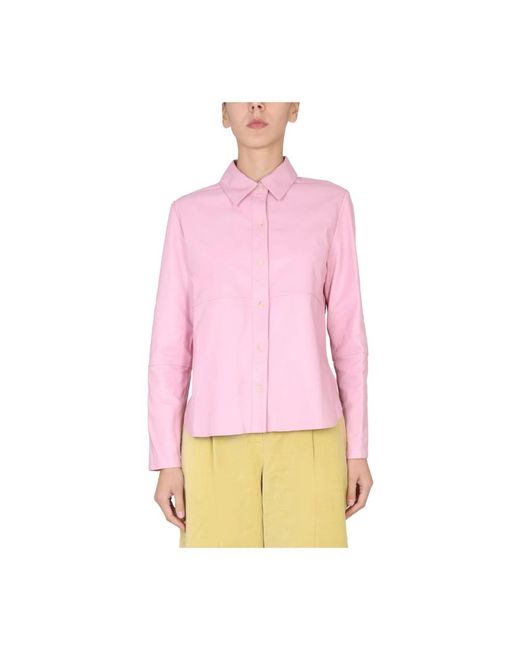 Alysi Pointed Collar Front Clos in het Pink