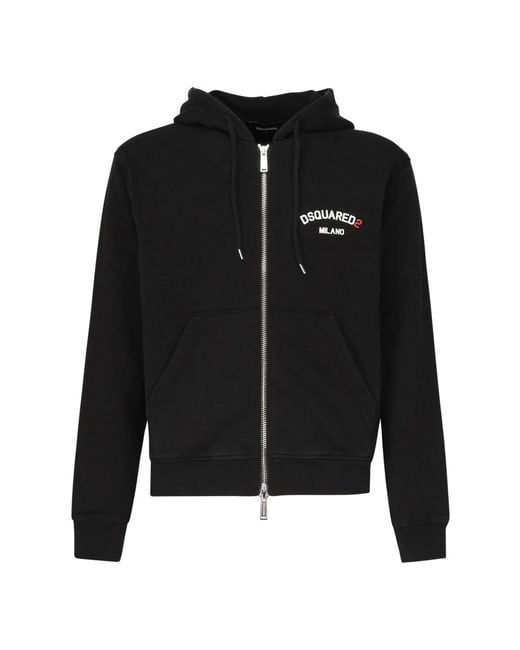DSquared² Black Zip-Throughs for men