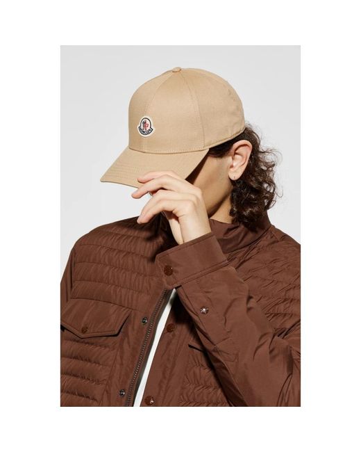 Moncler Accessoires ,Katoen Katoenen Gabardine Baseballpet in het Natural voor heren