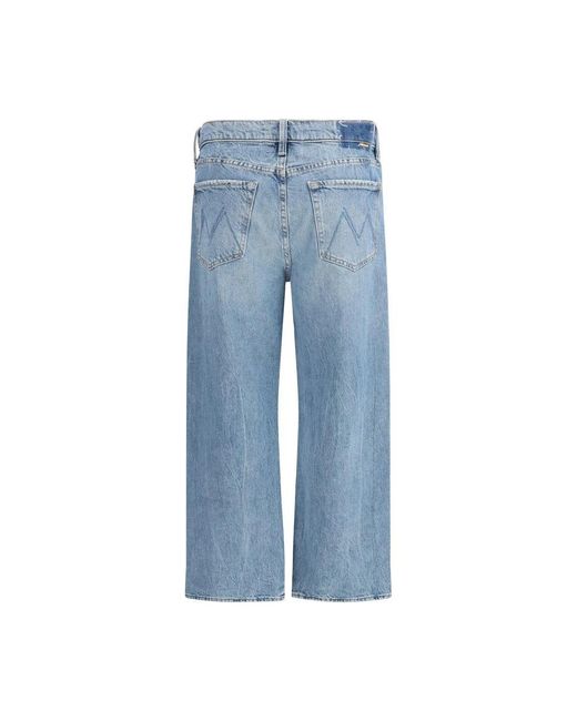Mother Blue Straight Jeans