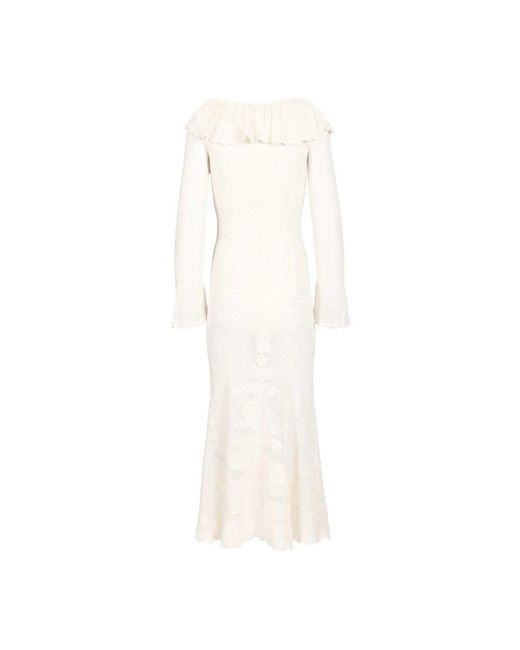 Midi Dresses Self-Portrait de color White