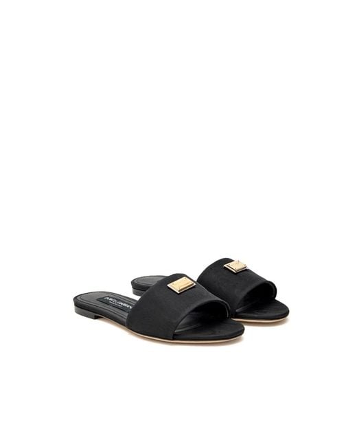 Dolce & Gabbana Black Sliders