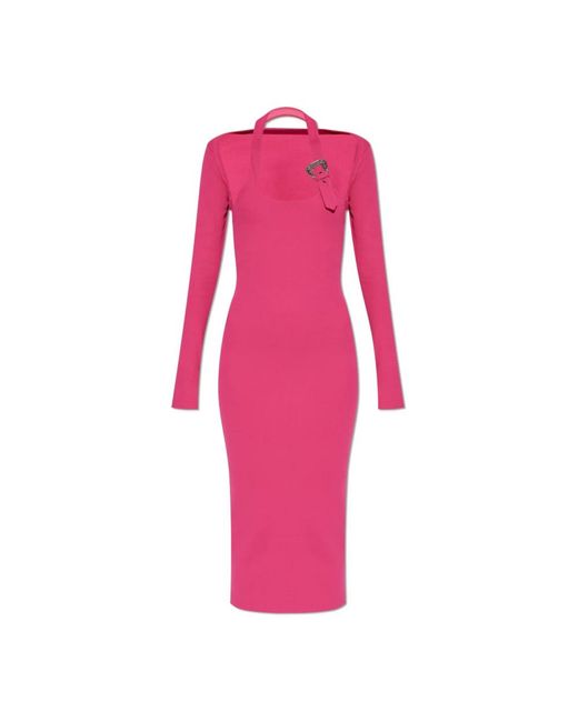 Midi Dresses Versace Jeans Couture de color Pink