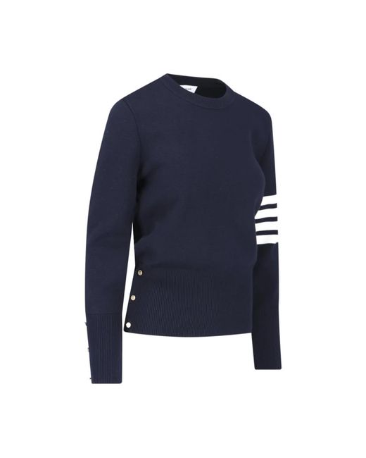 Thom Browne Blue Round-Neck Knitwear