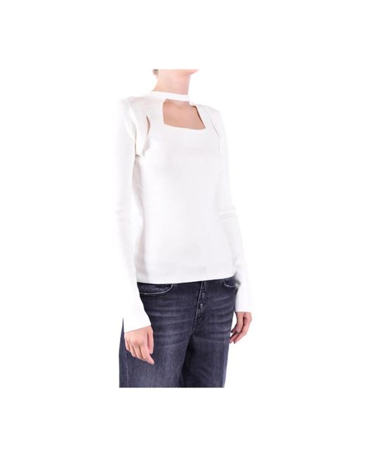 Dondup White Long Sleeve Tops