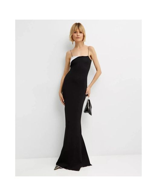 Jacquemus Kleedjes ,Zwart ,Polyester Aro Fitted Maxi Jurk in het Black
