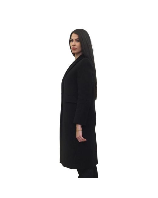 Marella Jassen ,Zwart ,Wol Bormio Coat in het Black