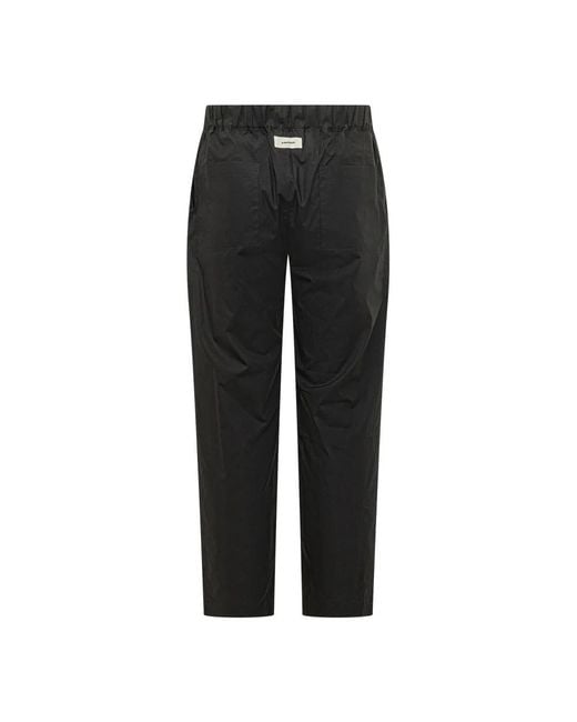 A PAPER KID Black Straight Trousers for men