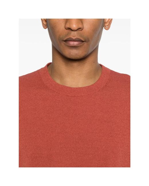 Scaglione Red Round-Neck Knitwear for men