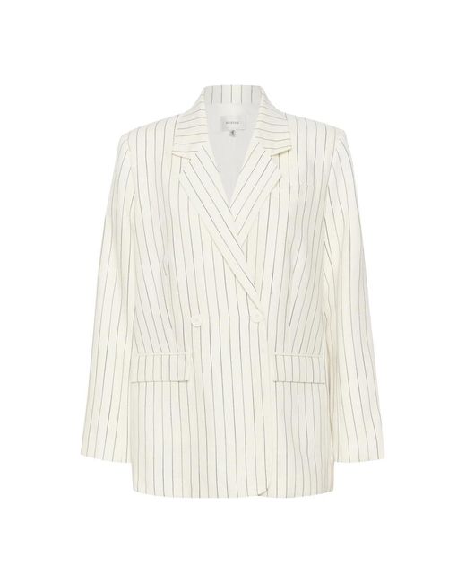 Lizagz linen pinstripe blazer giacca di Gestuz in White