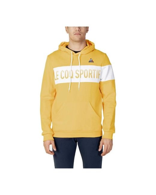 Le Coq Sportif Yellow Hoodies for men