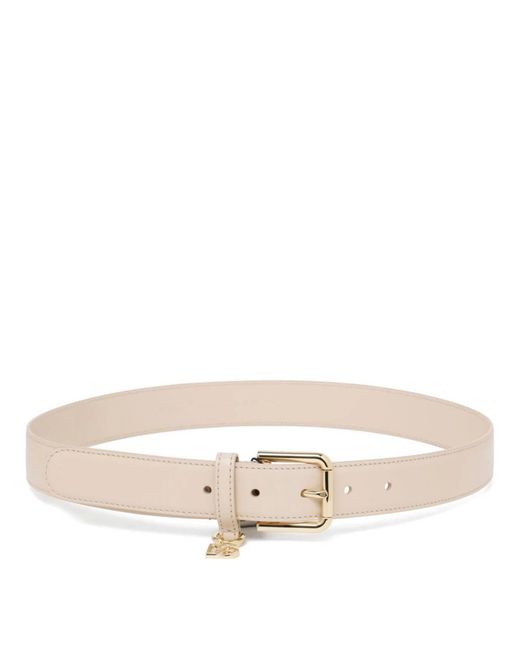 Dolce & Gabbana Natural Light Calfskin Belts