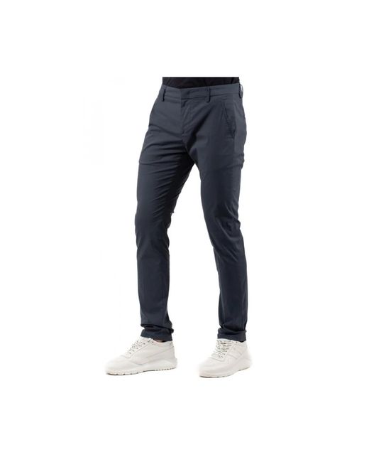 Dondup Blue Slim-Fit Trousers for men