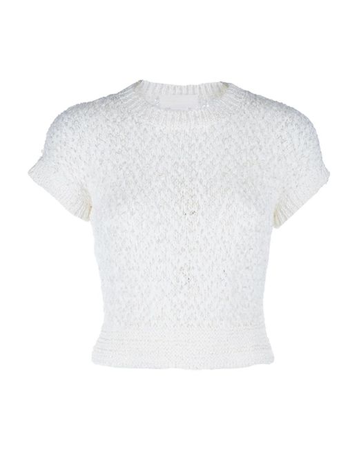Genny White Round-neck knitwear