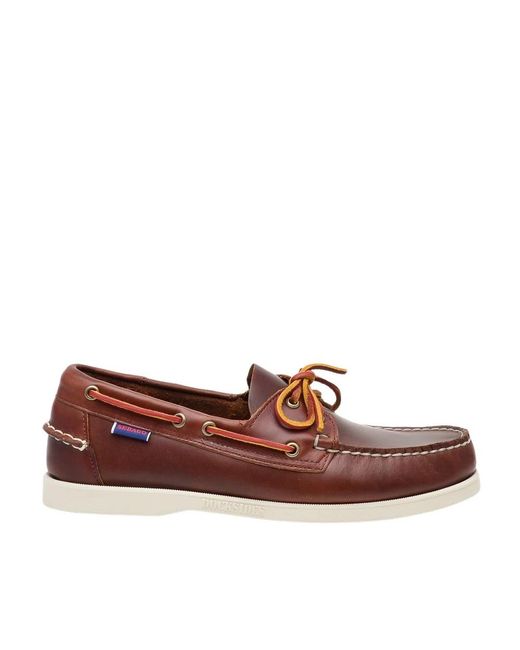 Mocassino in pelle marrone di Sebago in Red da Uomo