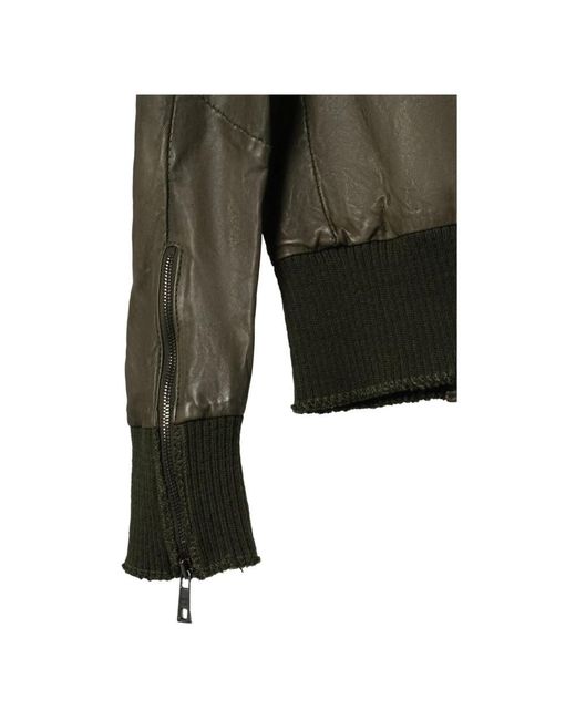 Giorgio Brato Green Leather Jackets