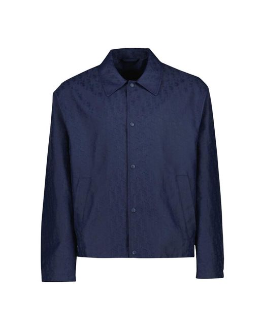 Dior Jassen ,Blauw ,Nylon Marineblauw Jacquard Jack in het Blue voor heren