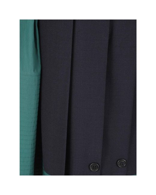 Prada Rokken ,Blauw ,Rush Stitch Fabric Patchwork Rok in het Black