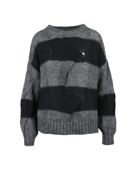 Dondup Gray Round-Neck Knitwear