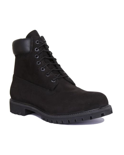 Timberland Black Lace-Up Boots for men