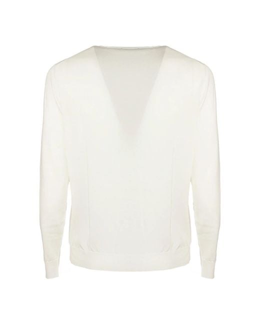 Drumohr White Round-Neck Knitwear for men
