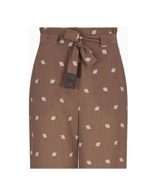 Straight Trousers Emporio Armani en coloris Brown
