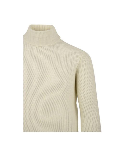 FILIPPO DE LAURENTIIS Dv3ml wm7q 020 weißer pullover in Natural für Herren