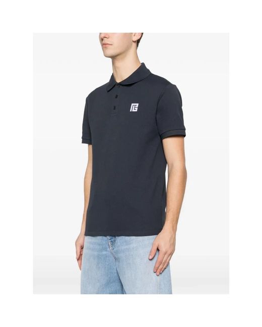 Balmain Blue Polo Shirts for men