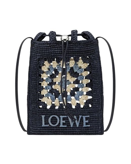 Loewe Blue Bucket Bags
