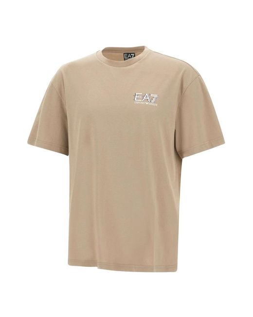 EA7 Visibility T-Shirt in het Natural voor heren