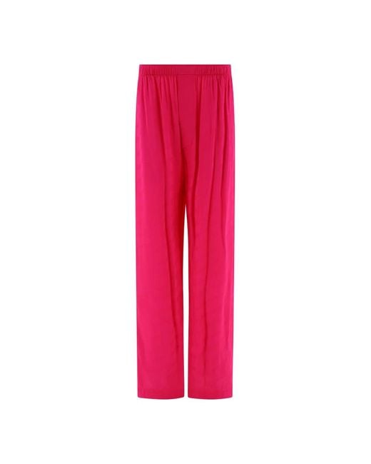 Balenciaga Red Straight Trousers