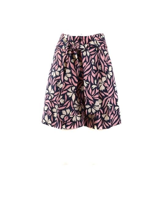 P.A.R.O.S.H. Purple Casual Shorts