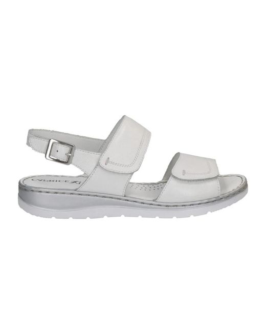 Flat Sandals di Caprice in White