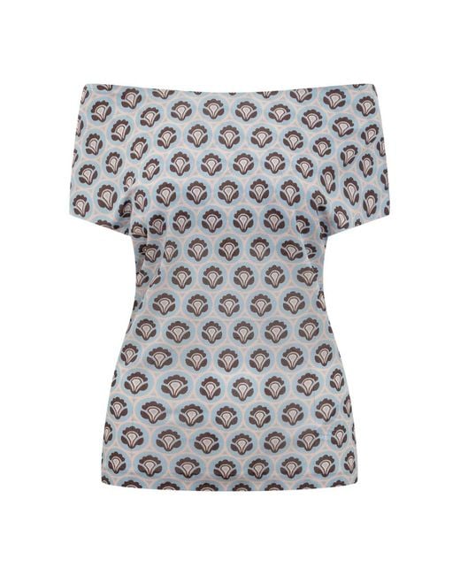 Etro Gray Blouses
