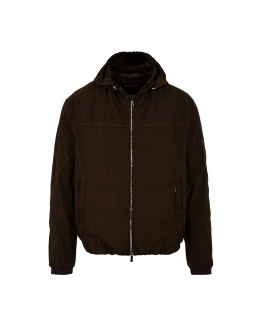 Light Jackets di Moorer in Black da Uomo