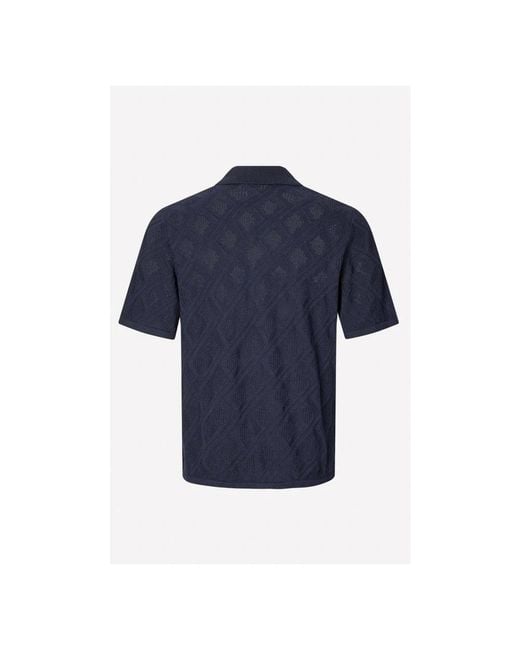 Samsøe & Samsøe Blue Short Sleeve Shirts for men