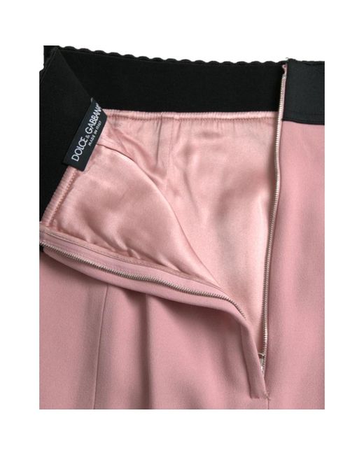 Dolce & Gabbana Pink Rosa high-waist bleistiftrock