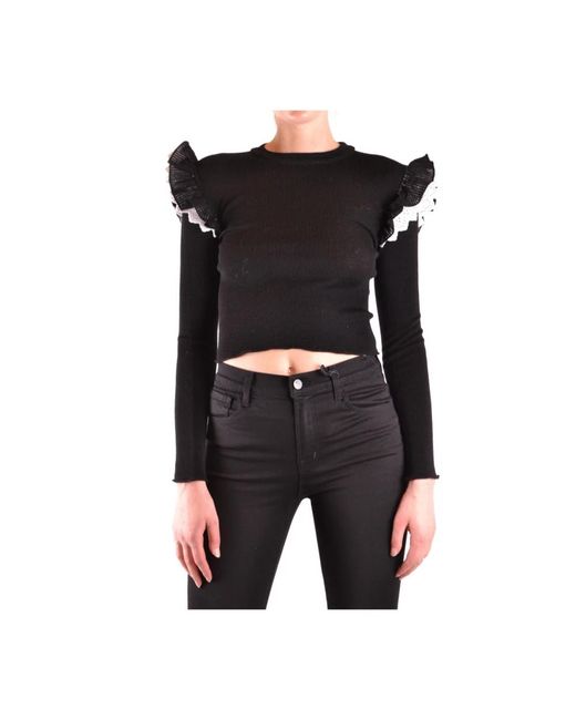 Philosophy Di Lorenzo Serafini Black Round-Neck Knitwear