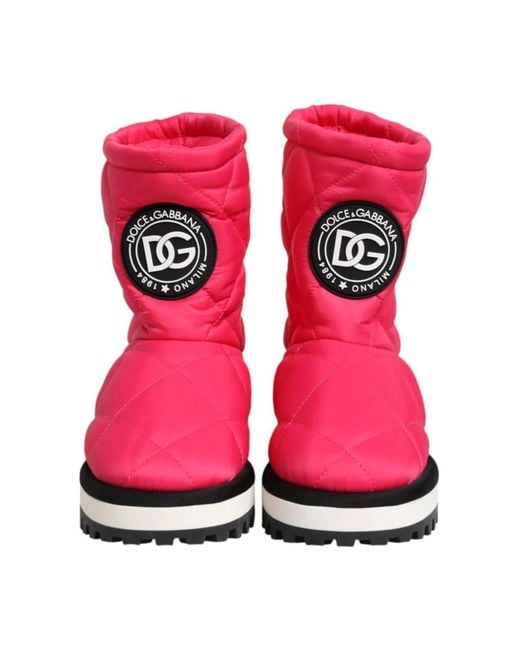 Dolce & Gabbana Pink Winter Boots