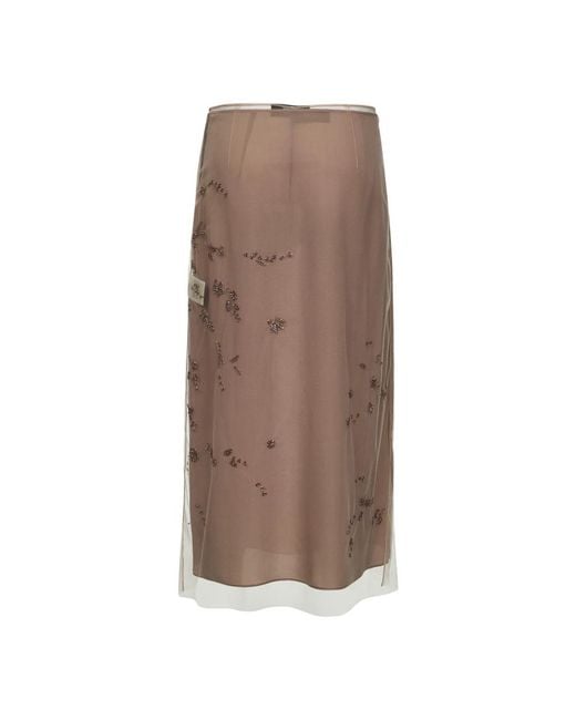 Fendi Brown Midi Skirts