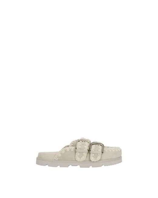 Mou Natural Wildleder Sabot