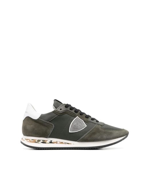 Philippe Model Schoenen ,Groen ,Katoen Tropez Trpx in het Gray voor heren