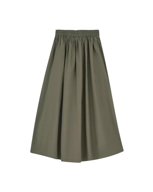 Maxi Skirts Skall Studio de color Green