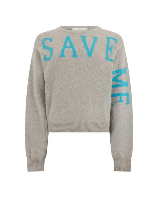 Alberta Ferretti Gray Cashmere Knitwear